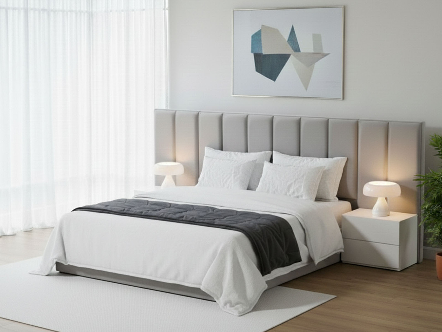 Discover the Peregrine Low Profile Hotel Style Upholstered Bed Frame, designed for elegance and comfort. Transform your bedroom into a luxurious retreat today.